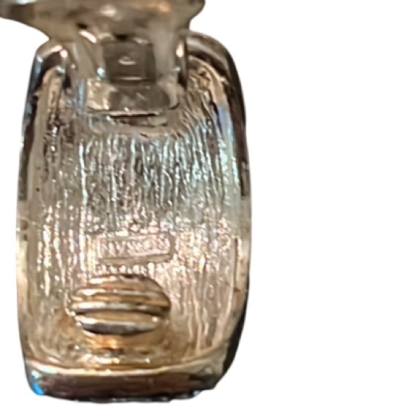 Christian DIOR Silver Plated Paved Swarovski Crystal Demi Hoops Clip Ons - Picture 7 of 8